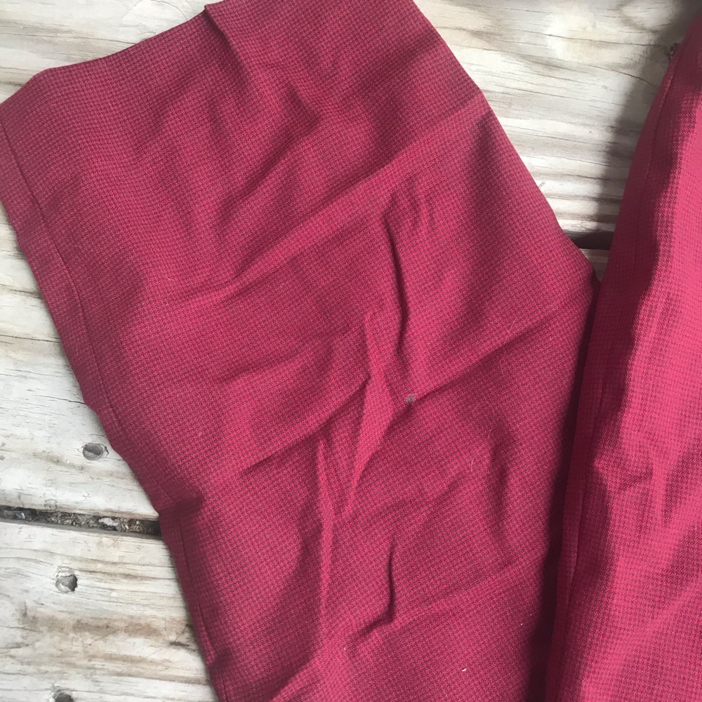 Loft Red Plaid Capris - Picture 4 of 6